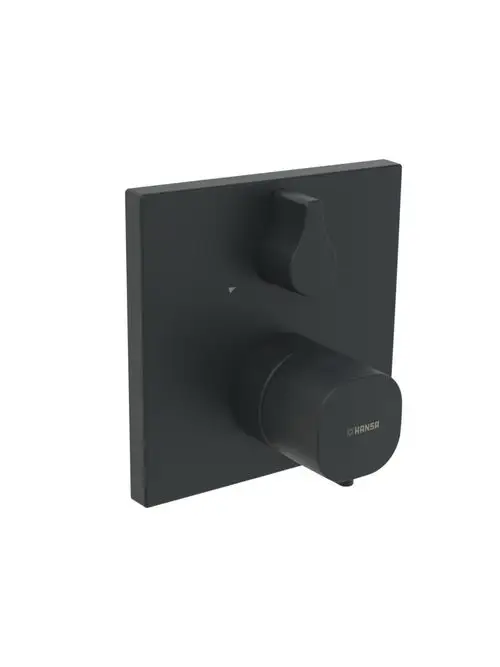 HANSA Fertigmontageset für Wanne/Brause HANSALIVING 8114 Rosette eckig Matt-Schwarz, 8114956233, Artikel in Kategorie